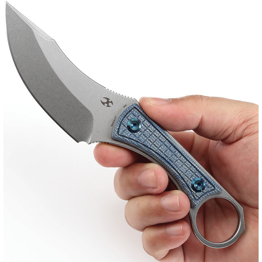 KG004A7 -Kansept Knives Niko Fixed Blade Blue Mic