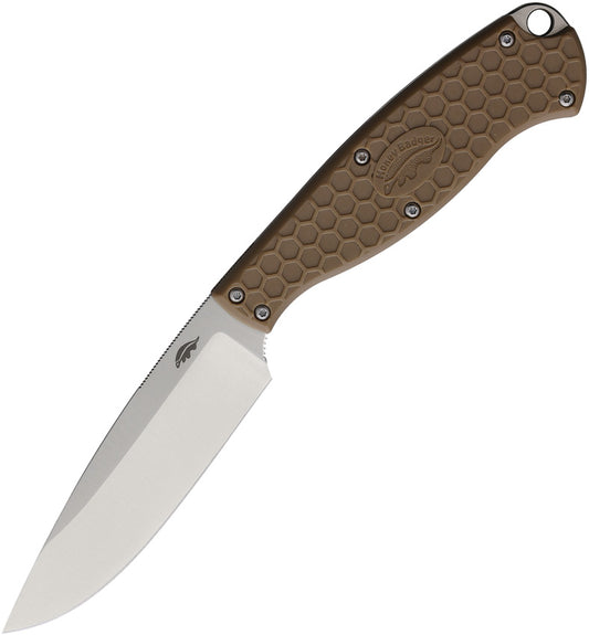 HB5305 -Honey Badger Knives   Outfitter Fixed Blade Tan