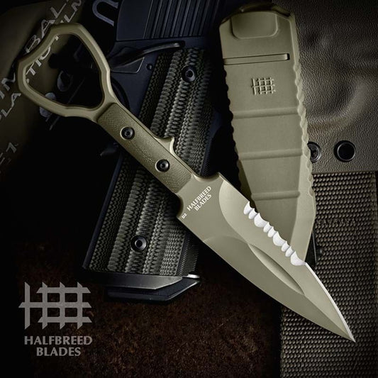 Halfbreed CCK01G2OD Compact Clearance Knife Gen 2 OD Green