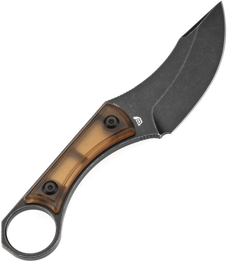 KG004A11 -Kansept Knives  Niko Fixed Blade Amber PEI