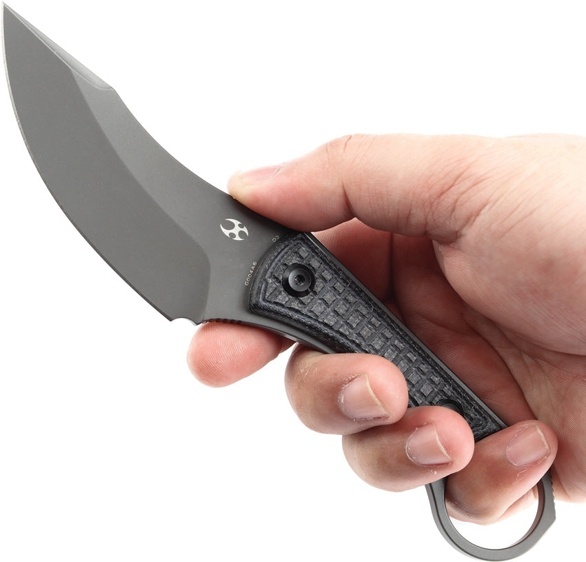 KG004A6 -Kansept Knives   Niko Fixed Blade Blk Mic