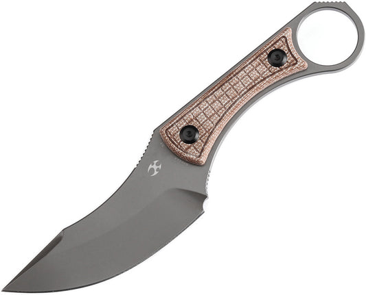 KG004A8 -Kansept Knives   Niko Fixed Blade Brown Mic