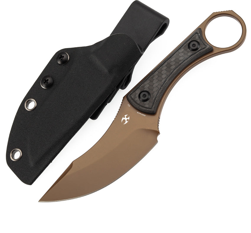KG004A9 -Kansept Knives   Niko Fixed Blade Twill CF