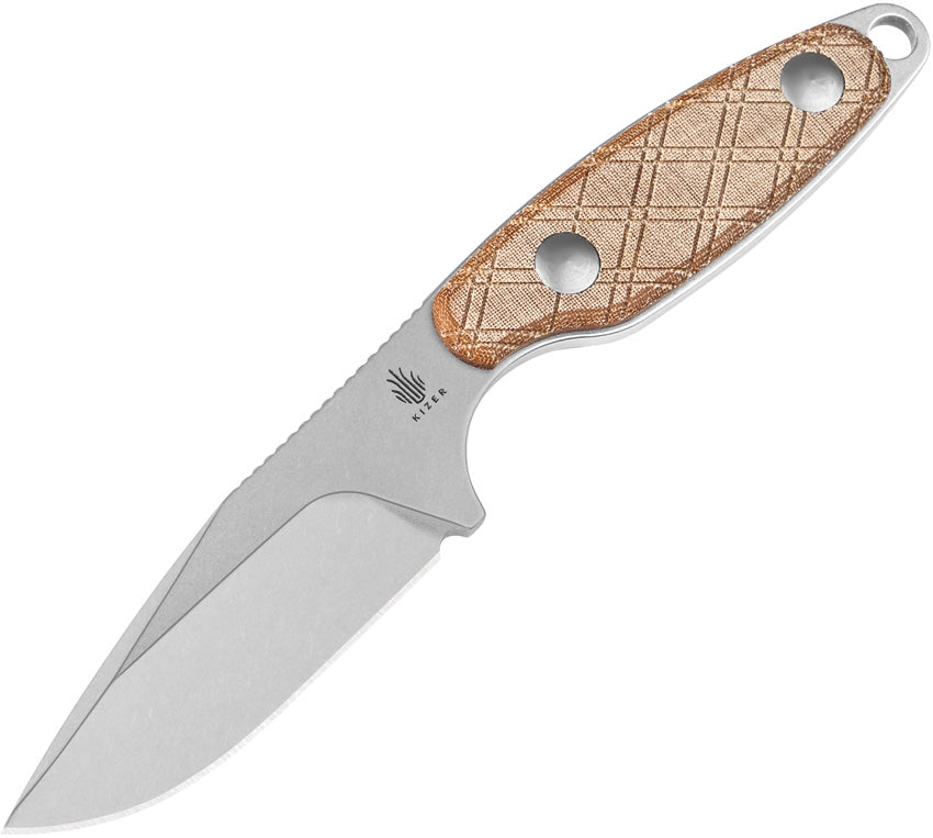KI1064C1 -Kizer Cutlery  Close Muskrat Fixed Blade Nat Mic