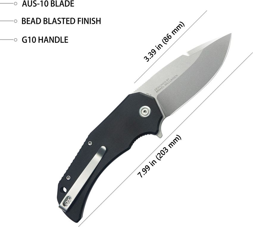 Bravo 1 Linerlock Black Brand : Kubey Item Number: KUB319H