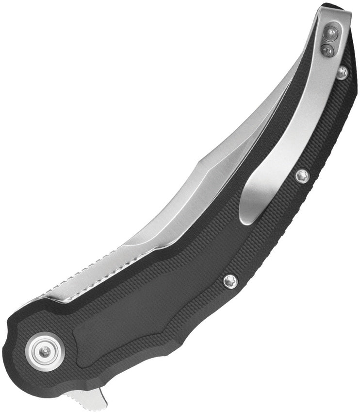 KUB346A -Kubey Wave Crest Linerlock Black G10