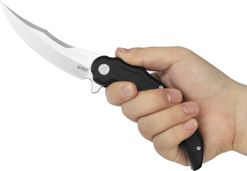 KUB346A -Kubey Wave Crest Linerlock Black G10