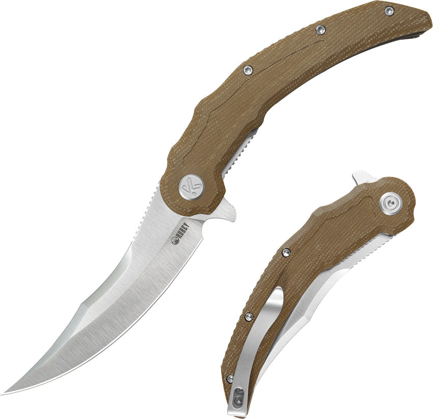 KUB346D -Kubey  Wave Crest Linerlock Brn Mic