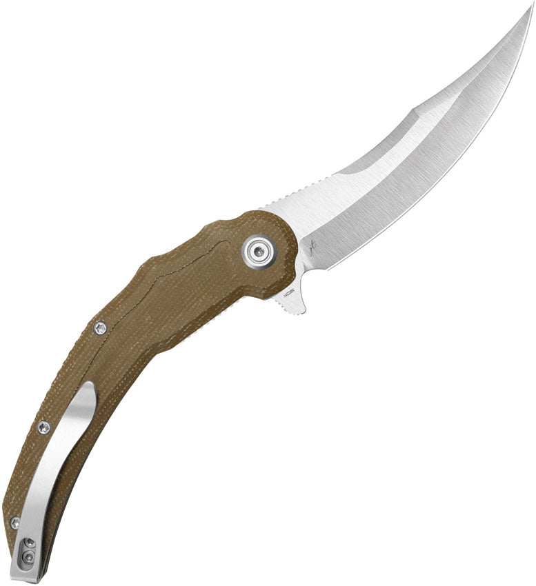 KUB346D -Kubey  Wave Crest Linerlock Brn Mic