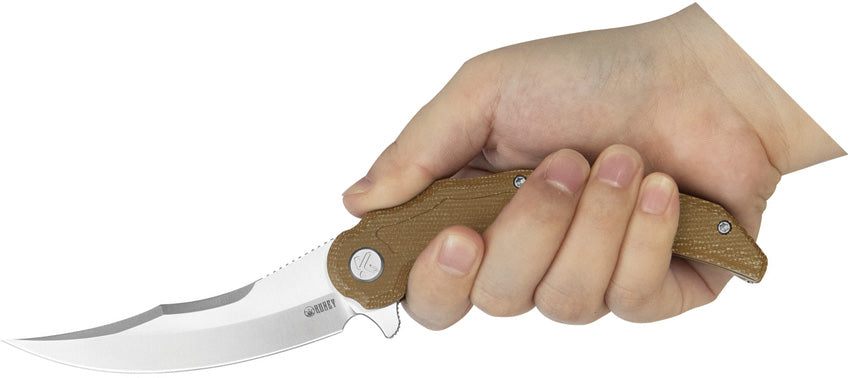 KUB346D -Kubey  Wave Crest Linerlock Brn Mic