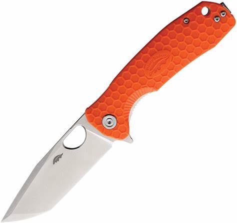 Large Linerlock Tanto Orange Brand : Honey Badger Knives