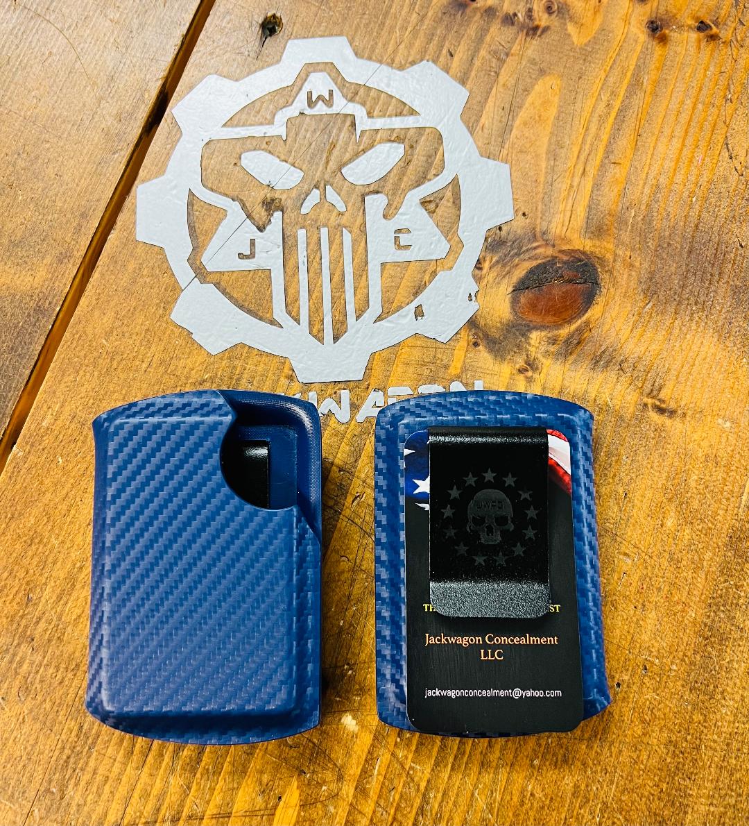 BLUE CARBON FIBER WALLET